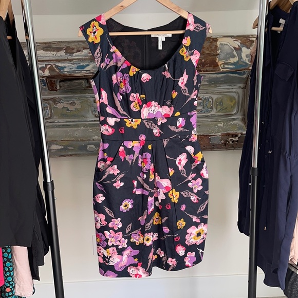 Max and Cleo Black Flowered Sleeveless Dress Sz 2 - Picture 2 of 14